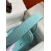 Hermes Lindy 30 Handmade Bag In Blue Atoll Clemence Leather