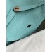Hermes Lindy 30 Handmade Bag In Blue Atoll Clemence Leather