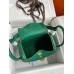 Hermes Lindy 30 Handmade Bag In Malachite Clemence Leather
