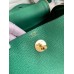 Hermes Lindy 30 Handmade Bag In Malachite Clemence Leather