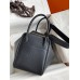 Hermes Lindy 30 Handmade Bag In Black Clemence Leather