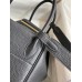 Hermes Lindy 30 Handmade Bag In Black Clemence Leather