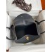 Hermes Lindy 30 Handmade Bag In Black Clemence Leather
