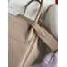 Hermes Lindy 30 Handmade Bag In Tourterelle Clemence Leather