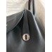 Hermes Touch Lindy 30 Handmade Bag In Black Swift Calfskin