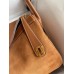 Hermes Lindy 30 Handmade Bag In Gold Doblis Suede Calfskin