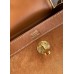 Hermes Lindy 30 Handmade Bag In Gold Doblis Suede Calfskin