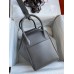 Hermes Lindy 30 Handmade Bag In Grey Swift Calfskin