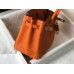 Hermes Birkin 30cm Bag In Orange Clemence Leather GHW