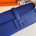Hermes Jige Elan 29 Clutch Bag In Blue Electric Epsom Leather