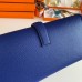 Hermes Jige Elan 29 Clutch Bag In Blue Electric Epsom Leather