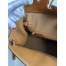 Hermes Birkin 25 Retourne Handmade Bag In Gold Barenia Calfskin