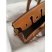Hermes Birkin 25 Retourne Handmade Bag In Gold Barenia Calfskin