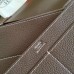 Hermes Dogon Duo Wallet In Taupe Clemence Leather