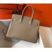 Hermes Birkin 30cm Bag In Tourterelle Clemence Leather GHW