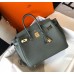 Hermes Birkin 30cm Bag In Vert Amande Clemence Leather GHW