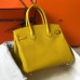 Hermes Birkin 30cm Bag In Yellow Clemence Leather GHW