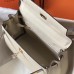 Hermes Kelly 25cm Retourne Bag In Craie Clemence Leather