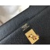 Hermes Kelly 25cm Sellier Bag In Black Epsom Leather