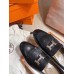 Hermes Royal Loafers In Black Calfksin