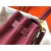 Hermes Kelly 25cm Retourne Bag In Bordeaux Clemence Leather