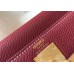Hermes Kelly 25cm Retourne Bag In Bordeaux Clemence Leather
