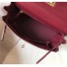 Hermes Kelly 25cm Retourne Bag In Bordeaux Clemence Leather