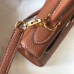 Hermes Kelly 25cm Retourne Bag In Gold Clemence Leather