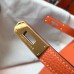 Hermes Kelly 25cm Retourne Bag In Orange Clemence Leather