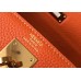 Hermes Kelly 25cm Retourne Bag In Orange Clemence Leather