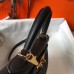 Hermes Kelly 25cm Retourne Bag In Black Clemence Leather