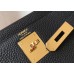 Hermes Kelly 25cm Retourne Bag In Black Clemence Leather