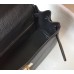 Hermes Kelly 25cm Retourne Bag In Black Clemence Leather