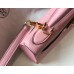 Hermes Kelly 25cm Retourne Bag In Pink Clemence Leather