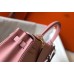 Hermes Kelly 25cm Retourne Bag In Pink Clemence Leather