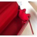 Hermes Kelly 25cm Retourne Bag In Red Clemence Leather