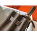 Hermes Kelly 25cm Retourne Bag In Taupe Clemence Leather