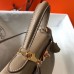 Hermes Kelly 25cm Retourne Bag In Tourterelle Clemence Leather
