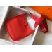 Hermes Evelyne III 29 PM Bag In Red Clemence Leather