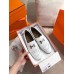 Hermes Royal Loafers In White Calfksin