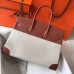 Hermes Birkin 35cm Canvas Bag With Barenia Leather GHW