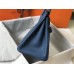 Hermes Birkin 35cm Bag In Blue Agate Clemence Leather GHW