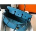 Hermes Birkin 35cm Bag In Blue Jean Clemence Leather GHW