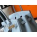 Hermes Birkin 35cm Bag In Blue Lin Clemence Leather GHW