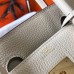 Hermes Birkin 35cm Bag In Beton Clemence Leather GHW