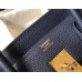 Hermes Birkin 35cm Bag In Dark Blue Clemence Leather GHW