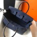 Hermes Birkin 35cm Bag In Dark Blue Clemence Leather GHW