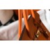 Hermes Birkin 35cm Bag In Orange Clemence Leather GHW