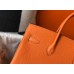 Hermes Birkin 35cm Bag In Orange Clemence Leather GHW