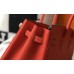 Hermes Birkin 35cm Bag In Red Clemence Leather GHW